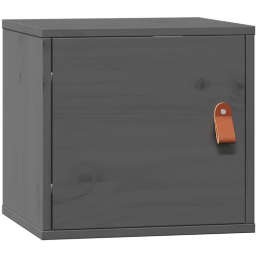 Wall Cabinet Grey 31.5x30x30 cm Solid Wood Pine vidaXL