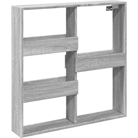Wall Cabinet Grey Sonoma 80x15x80 cm Engineered Wood vidaXL