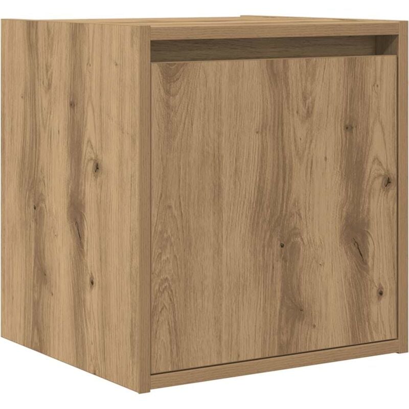 Wall-Mounted Bedside Cabinet Artisan Oak 38x34x40 cm vidaXL