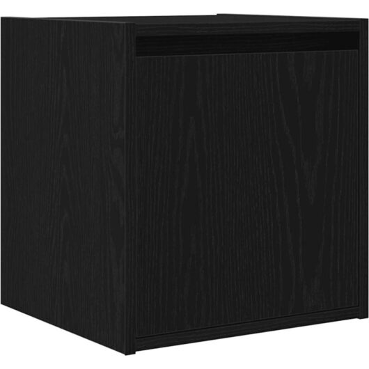 Wall-Mounted Bedside Cabinet Black 38x34x40 cm Vidaxl