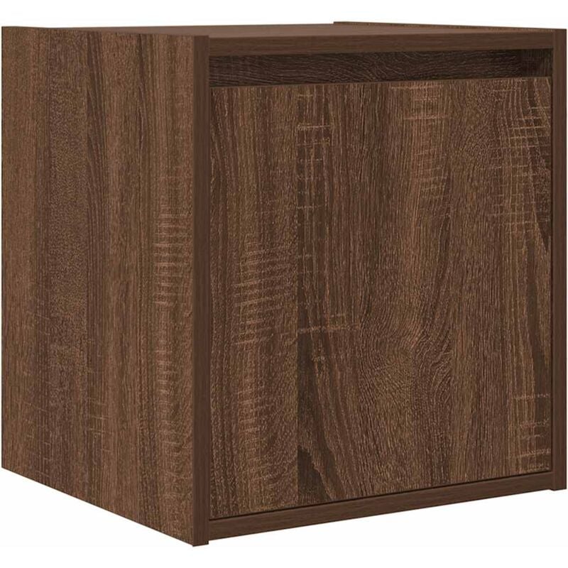 Wall-Mounted Bedside Cabinet Brown Oak 38x34x40 cm Vidaxl