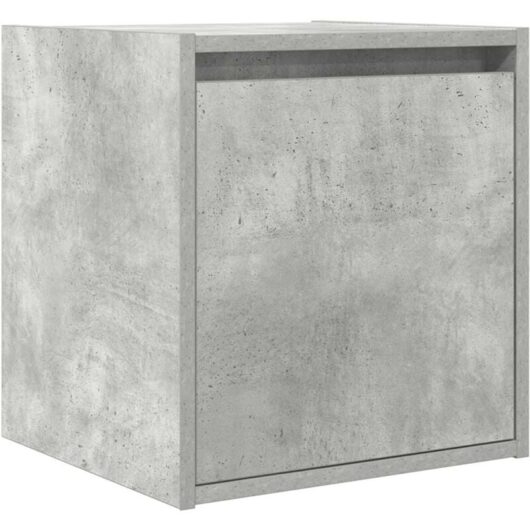 Wall-Mounted Bedside Cabinet Concrete Grey 38x34x40 cm vidaXL
