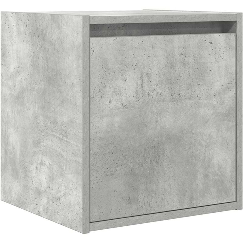 Wall-Mounted Bedside Cabinet Concrete Grey 38x34x40 cm vidaXL