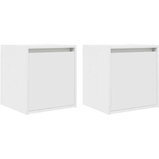 Wall-Mounted Bedside Cabinets 2 pcs White 38x34x40 cm Vidaxl