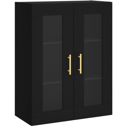Wall Mounted Cabinet Black 69.5x34x90 cm vidaXL