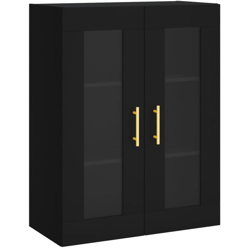 Wall Mounted Cabinet Black 69.5x34x90 cm vidaXL