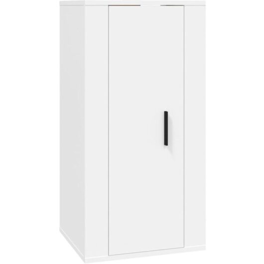 Wall Mounted TV Cabinet White 40x34,5x80 cm vidaXL