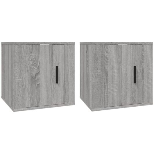 Wall Mounted TV Cabinets 2 pcs Grey Sonoma 40x34.5x40 cm vidaXL