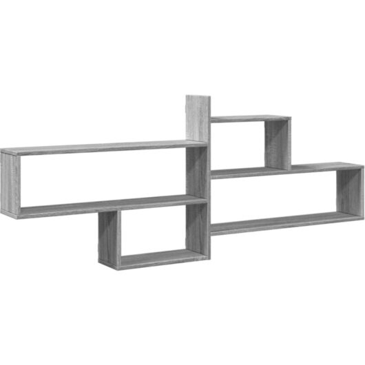 Wall Shelf Grey Sonoma 167.5x18x68 cm Engineered Wood vidaXL