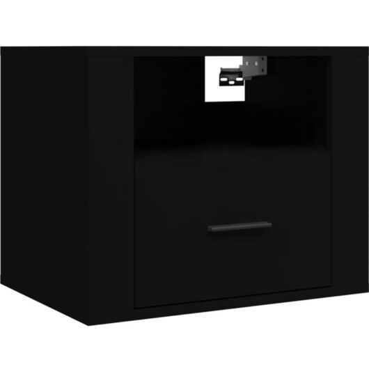 Wall-mounted Bedside Cabinet Black 50x36x40 cm Vidaxl