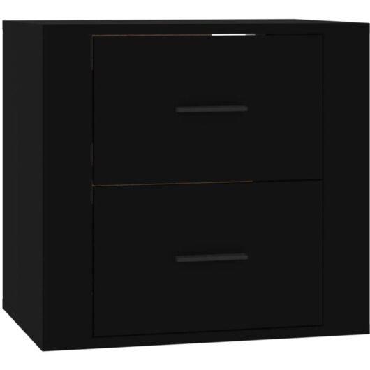 Wall-mounted Bedside Cabinet Black 50x36x47 cm Vidaxl