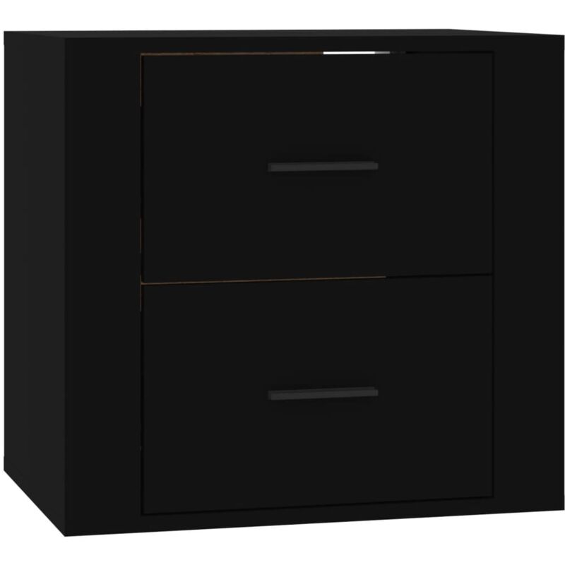 Wall-mounted Bedside Cabinet Black 50x36x47 cm Vidaxl