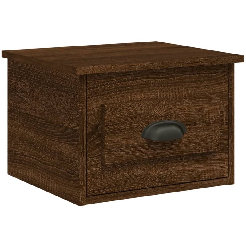 Wall-mounted Bedside Cabinet Brown Oak 41.5x36x28cm Vidaxl