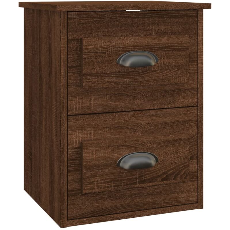 Wall-mounted Bedside Cabinet Brown Oak 41.5x36x53cm Vidaxl