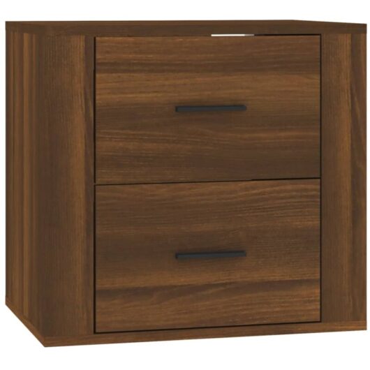 Wall-mounted Bedside Cabinet Brown Oak 50x36x47 cm Vidaxl