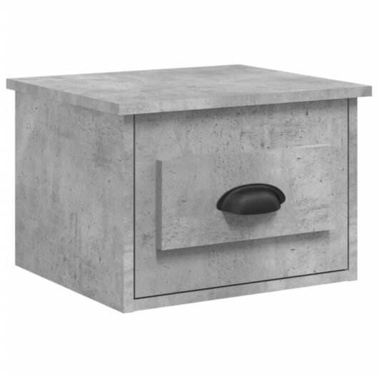 Wall-mounted Bedside Cabinet Concrete Grey 41.5x36x28cm Vidaxl