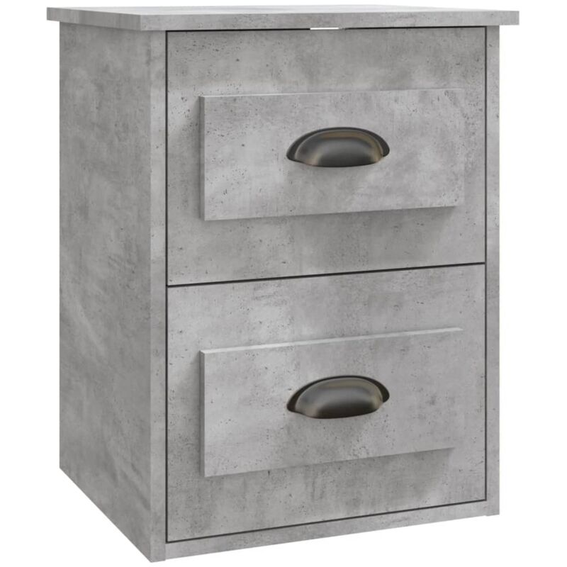 Wall-mounted Bedside Cabinet Concrete Grey 41.5x36x53cm Vidaxl