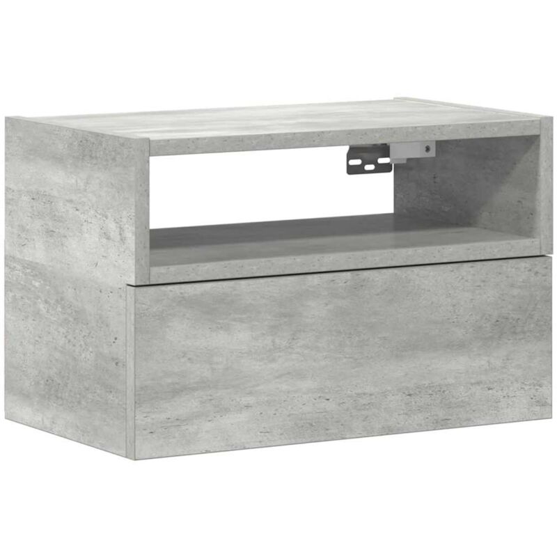 Wall-mounted Bedside Cabinet Concrete Grey 45x26x28.5 cm Vidaxl
