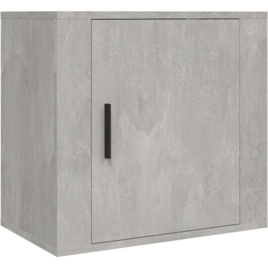 Wall-mounted Bedside Cabinet Concrete Grey 50x30x47 cm Vidaxl