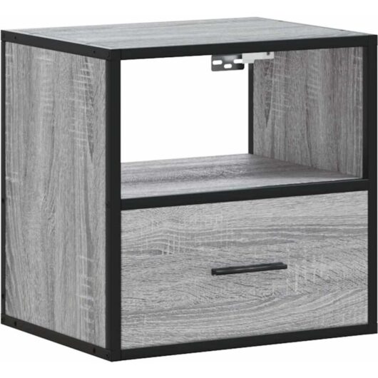Wall-mounted Bedside Cabinet Grey Sonoma 40x31x39.5 cm Vidaxl