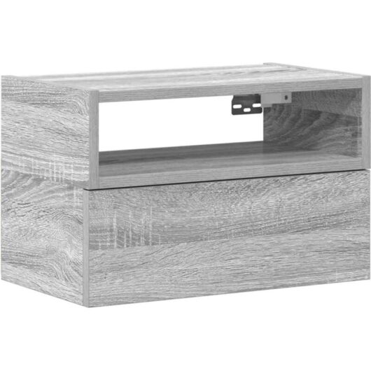 Wall-mounted Bedside Cabinet Grey Sonoma 45x26x28.5 cm Vidaxl