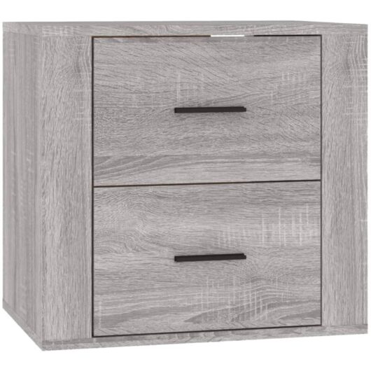 Wall-mounted Bedside Cabinet Grey Sonoma 50x36x47 cm Vidaxl