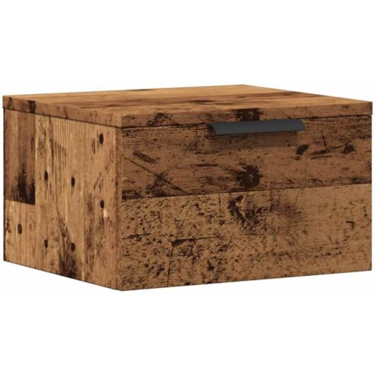 Wall-mounted Bedside Cabinet Old Wood 34x30x20 cm Vidaxl