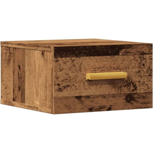 Wall-mounted Bedside Cabinet Old Wood 35x35x20 cm Vidaxl