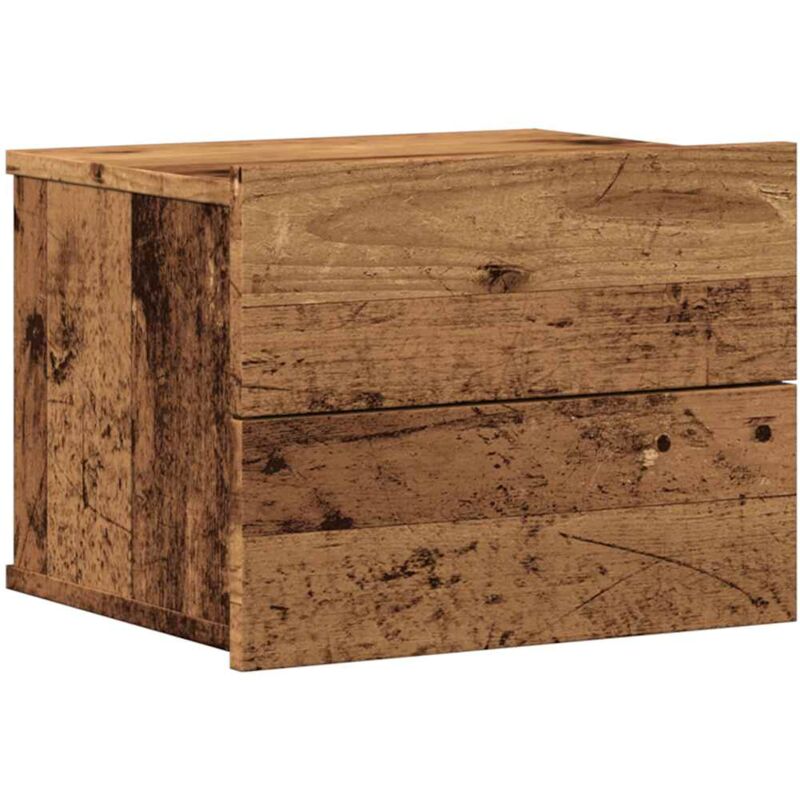 Wall-mounted Bedside Cabinet Old Wood 40x32x30 cm Vidaxl