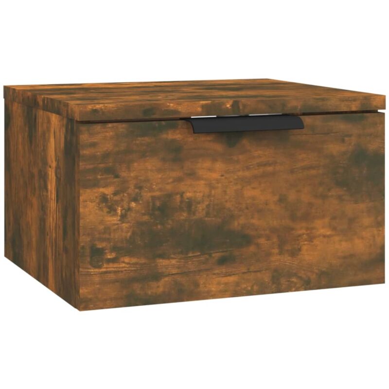 Wall-mounted Bedside Cabinet Smoked Oak 34x30x20 cm Vidaxl