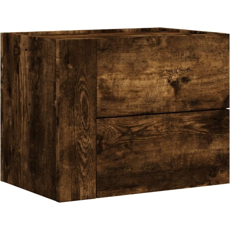 Wall-mounted Bedside Cabinet Smoked Oak 45x30x35 cm vidaXL