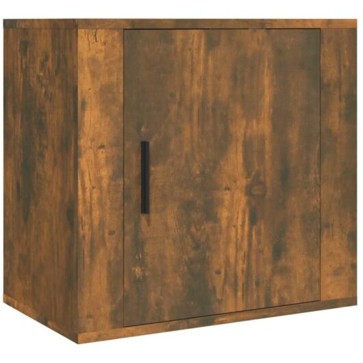 Wall-mounted Bedside Cabinet Smoked Oak 50x30x47 cm Vidaxl