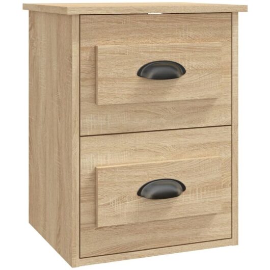 Wall-mounted Bedside Cabinet Sonoma Oak 41.5x36x53cm Vidaxl
