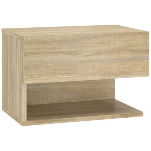 Wall-mounted Bedside Cabinet Sonoma Oak Vidaxl