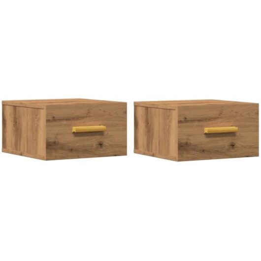 Wall-mounted Bedside Cabinets 2 pcs Artisan Oak 35x35x20 cm Vidaxl