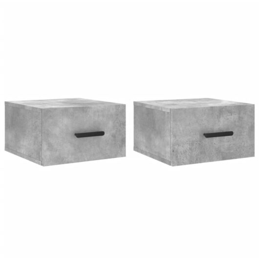 Wall-mounted Bedside Cabinets 2 pcs Concrete Grey 35x35x20 cm vidaXL