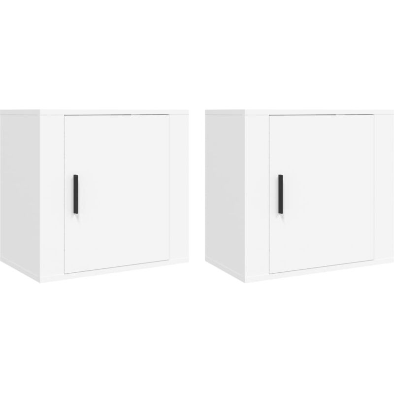 Wall-mounted Bedside Cabinets 2 pcs White 50x30x47 cm Vidaxl