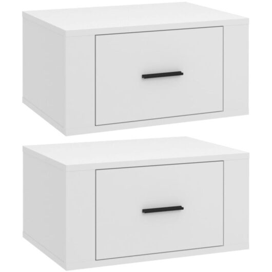 Wall-mounted Bedside Cabinets 2 pcs White 50x36x25 cm Vidaxl