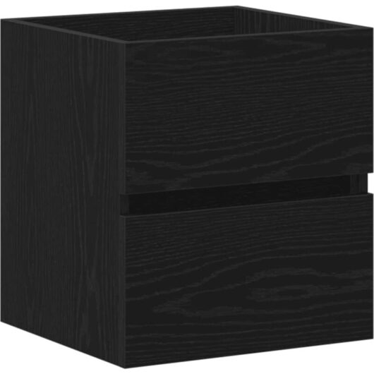 Bathroom Sink Cabinet Black Oak 41x38.5x45 cm Engineered Wood vidaXL