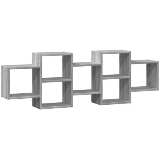 Vidaxl - Wall Shelf Grey Sonoma 129x18x42 cm Engineered Wood