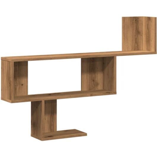 Wall Shelf Artisian Oak 100x15x70 cm Engineered Wood Vidaxl
