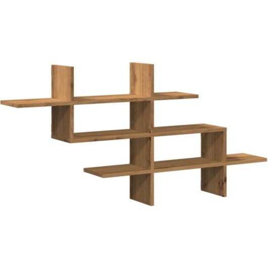 Wall Shelf Artisian Oak 124.5x18x60.5 cm Engineered Wood Vidaxl