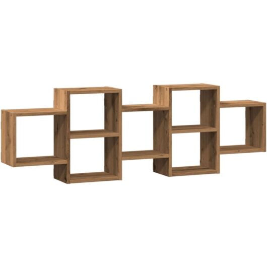 Wall Shelf Artisian Oak 129x18x42 cm Engineered Wood vidaXL