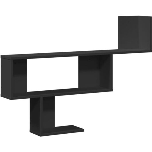 Wall Shelf Black 100x15x70 cm Engineered Wood Vidaxl