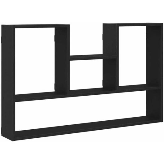 Wall Shelf Black Oak 99x15x60 cm Engineered Wood Vidaxl