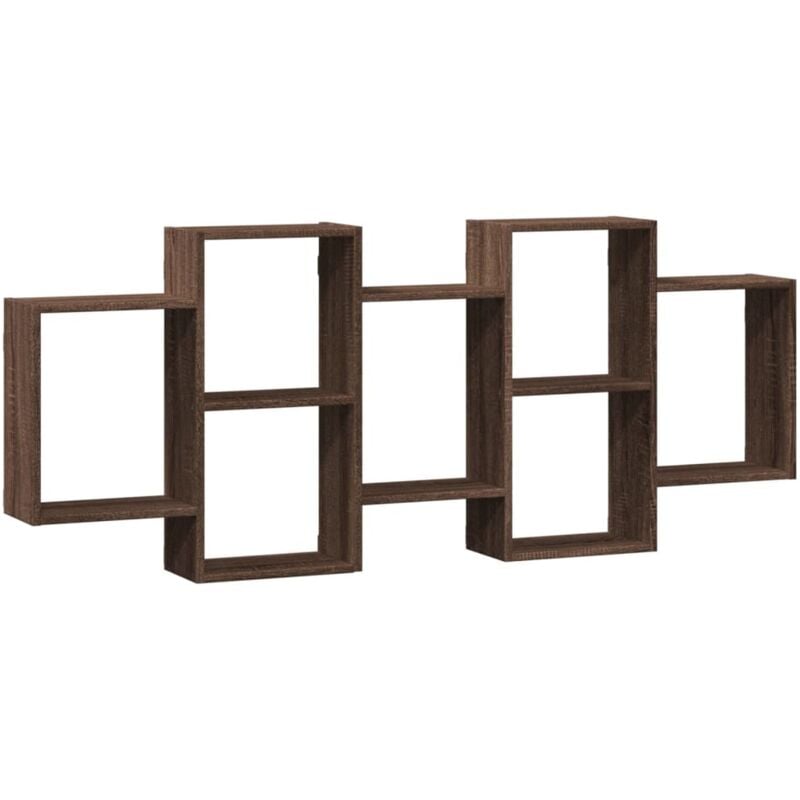 Wall Shelf Brown Oak 159x18x65 cm Engineered Wood Vidaxl
