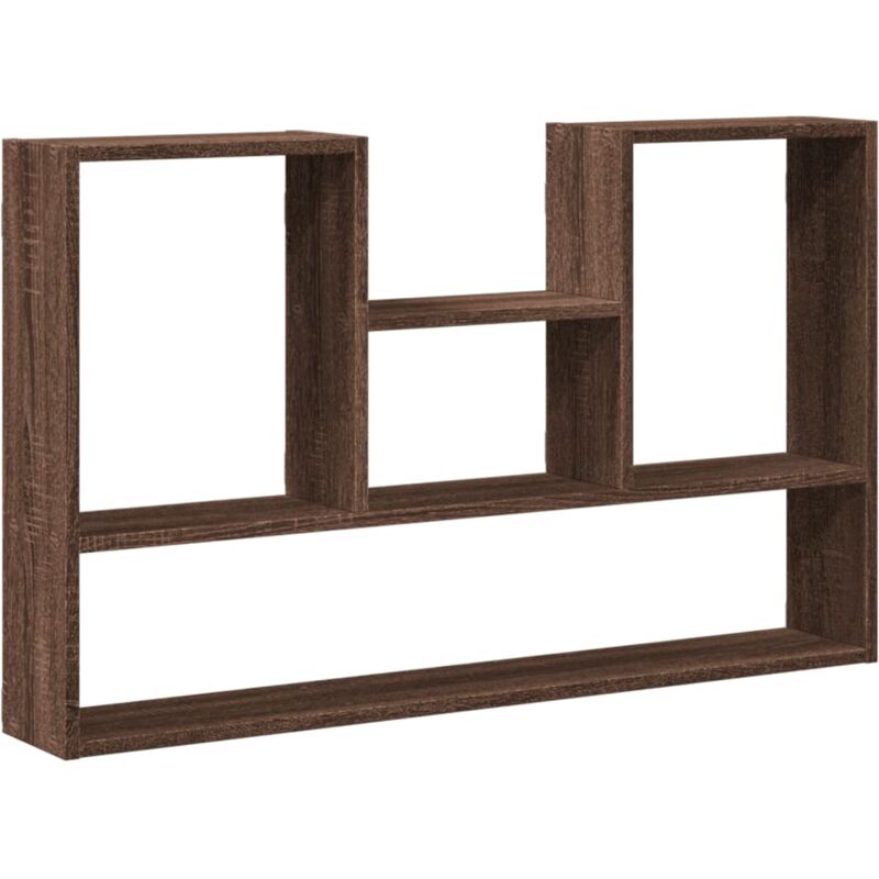 Wall Shelf Brown Oak 99x15x60 cm Engineered Wood Vidaxl