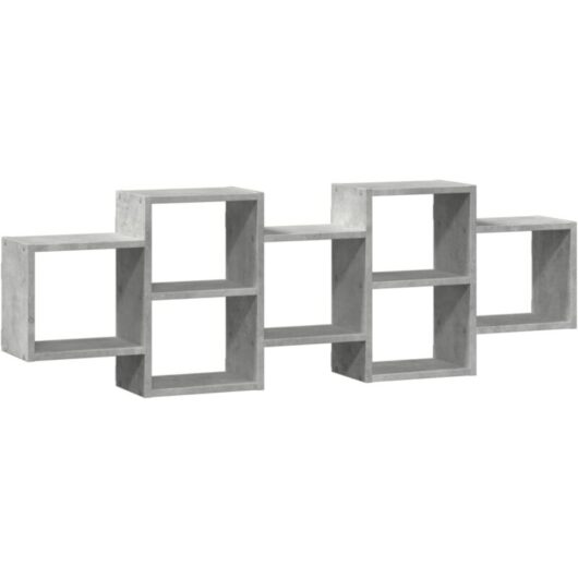 Wall Shelf Concrete Grey 129x18x42 cm Engineered Wood vidaXL