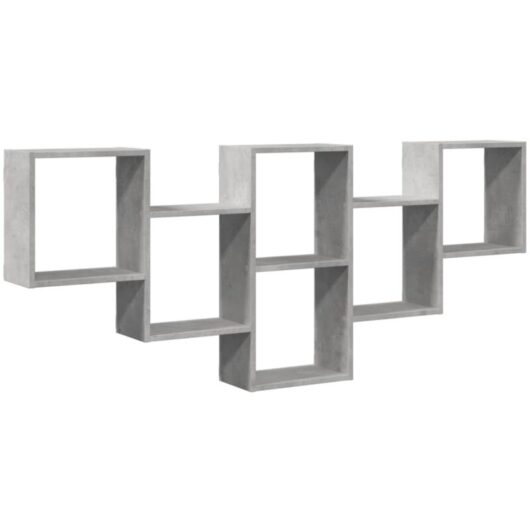 Wall Shelf Concrete Grey 159x18x66 cm Engineered Wood Vidaxl