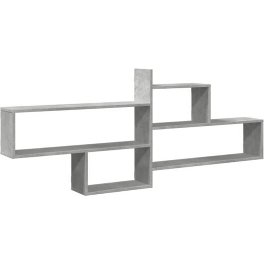 Wall Shelf Concrete Grey 167.5x18x68 cm Engineered Wood vidaXL